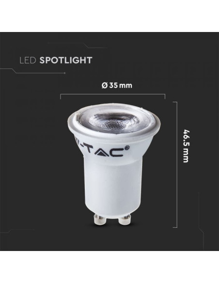LAMPADA LED MR11 GU10 2W 3000K 38º SAMSUNG V-TAC 869 - 8950869