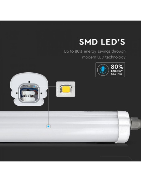 6286 VT-1574 48W ARMADURA  ESTANQUE LED 6500K - 8956286