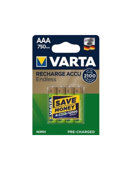 PILHA VARTA RECARREGAVEL AAA 750maH [Emb 4] VARTA 56673 - VARTA56673