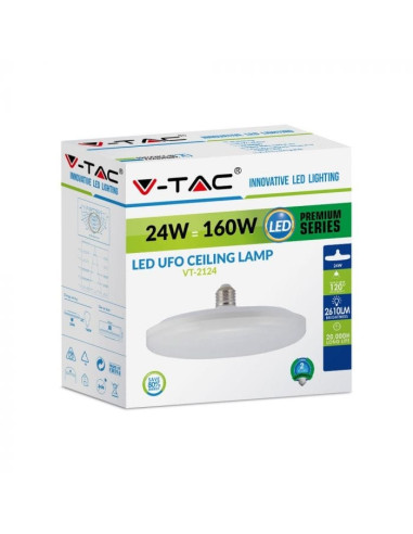 Lâmpada LED E27 24w»160W Luz Quente 2.610Lm F200 UFO - 8957161
