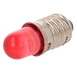 LAMP. LED VERMEL. E10 230VAC 250mcd POLAM-ELTA LR-E10-230AC - LR-E10-230AC