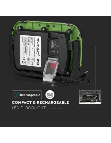Projector Recarregável IP44 20W 6000K 700LM V-TAC 504 - 8950504