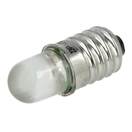 LAMP LED BRANCA E10 12V AC/DC POLAM-ELTA LW-E10-12AC/DC - LW-E10-12AC/DC