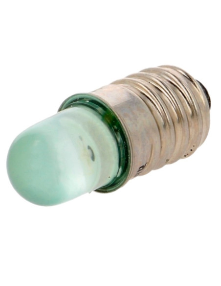 LAMP. LED VERDE E10 230VAC 500mcd POLAM-ELTA LG-E10-230AC - LG-E10-230AC