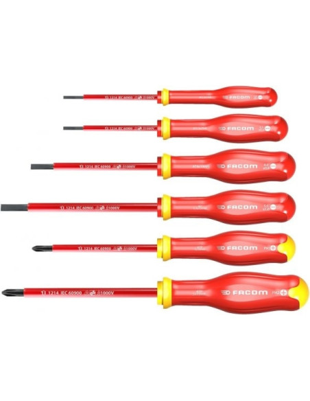 JOGO 6 CHAVES PROTWIST ISOLADAS 1000V FACOM ATPVE.J6PB - ATPVE.J6PB