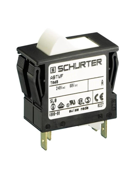 DISJUNTOR SÉRIE TA45 240VAC/60VDC 16A SCHURTER 4430.0034 - TA45-ABTWF160C0