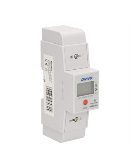 Contador Energia 230V/80A 2 Módulos Calha Din ORNO OR-WE-503 - OR-WE-503
