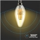 Lâmpada LED 4W Chama Filamento E14 Ambar 2200ºK V-TAC 7113 - 8957113