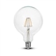 LAMPADA LED 4W E27 G125 TRANSP. 320Lm 2700K DIM. V-TAC 4399 - 8954399