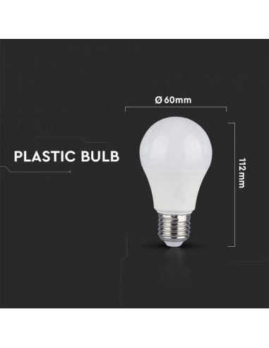 LAMPADA LED Standard A60 10W 4000K E27 CRI 95+ V-TAC 7480 - 8957480