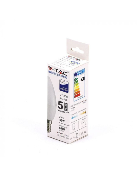 Lampada LED Chama 7W E14 6000K V-TAC 113 - 8950113