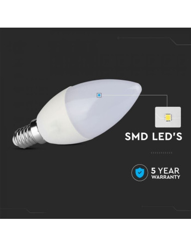 Lampada LED Chama 7W E14 6000K V-TAC 113 - 8950113