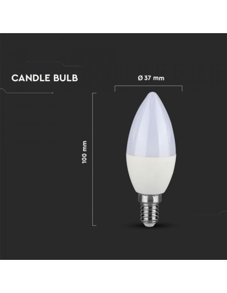 Lampada LED Chama 7W E14 6000K V-TAC 113 - 8950113