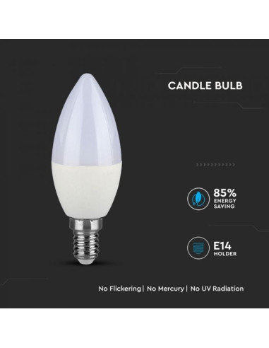 Lampada LED Chama 7W E14 6000K V-TAC 113 - 8950113