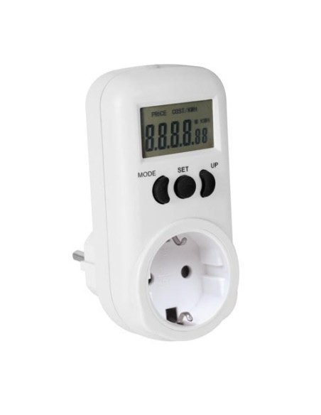 Contador Energia 230V 16A Tomada Terra Lat. Perel E305EM6-G - E305EM6-G