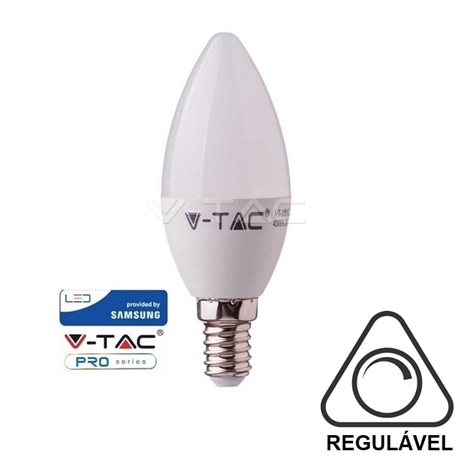 LAMP. LED VELA E14 5.5W 470Lm DIM. 3000K SAMSUNG V-TAC 20045 - 89520045