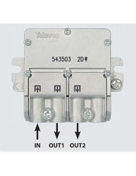 MINI-REPART. 5-2400MHZ EASYF 2D 4,3/4DB INT TELEVÉS 543503 - 543503
