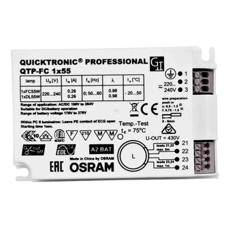 BALASTRO ELECTRÓNICO QTP-FC 1x55 OSRAM 537041 - OSR537041