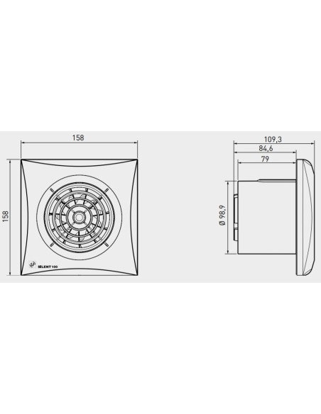 EXTRATOR WC SILENT-100 CZ SILVER SOLER E PALAU 5210415500 - 5210415500