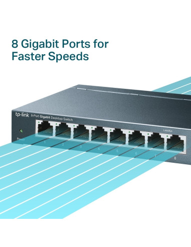 TP-LINK 8Port 10/100/1000Mbps Desktop Switch TL-SG108 - 500TL-SG108