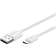 Cabo dados/carregamento USB 2.0A-micro-USB 2.0B 1MT Branco - 500-77527