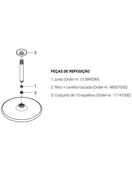 TEMPESTA 250 CONJUNTO CHUVEIRO DE TETO 142MM GROHE 26664000 - 84526664000