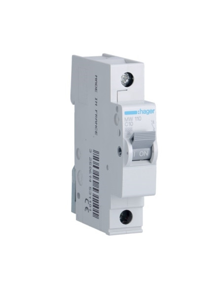 Disjuntor 1P 10A C 3kA 1M MW110 - MW110