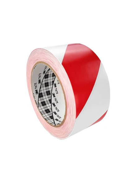 FITA SINALIZAÇÃO VINIL BRANCO / VERMELHO 50MM X 33MT 3M 767i - 0253M767I