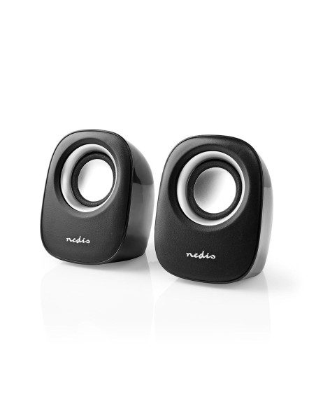 COLUNAS DE COMPUTADOR 2x2W 3D PRETO/CINZA Nedis CSPR10020BK - CSPR10020BK