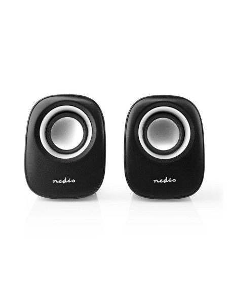 COLUNAS DE COMPUTADOR 2x2W 3D PRETO/CINZA Nedis CSPR10020BK - CSPR10020BK