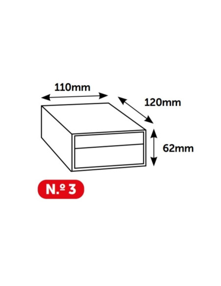 Caixa Arrumação n.º 3 SMART BOX 120x110x62mm PECOL - 000011002502