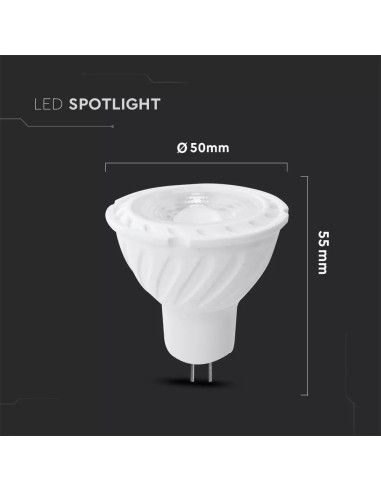 LAMPADA LED MR16 12V 6.5W 4000K 450Lm SAMSUNG V-TAC 208 - 8950208