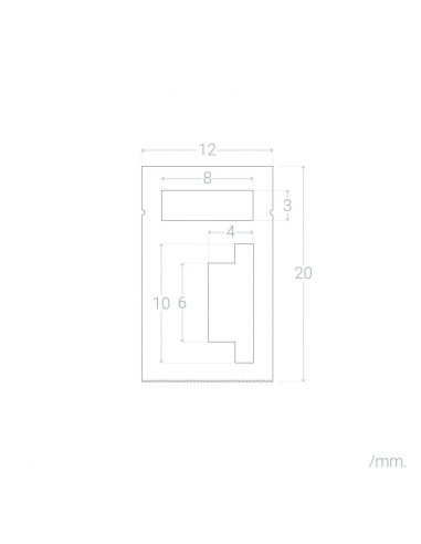 Perfil de Silicone Neon à Medida para Fita LED 12/24V - 89075812-2M