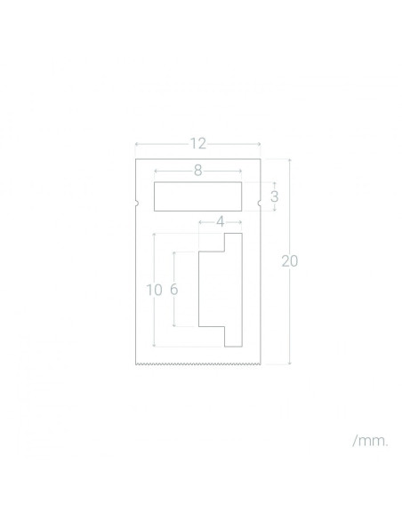 Perfil de Silicone Neon à Medida para Fita LED 12/24V - 89075812-2M