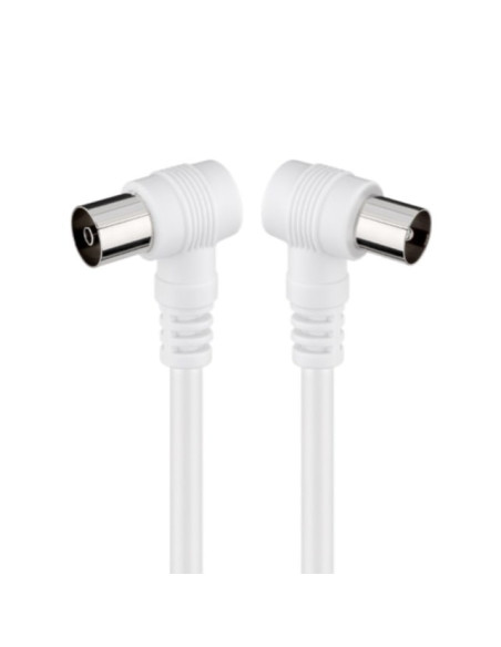 Cabo Antena p/ TV 70dB m/f 90º 1.5m BRANCO - 019-0936