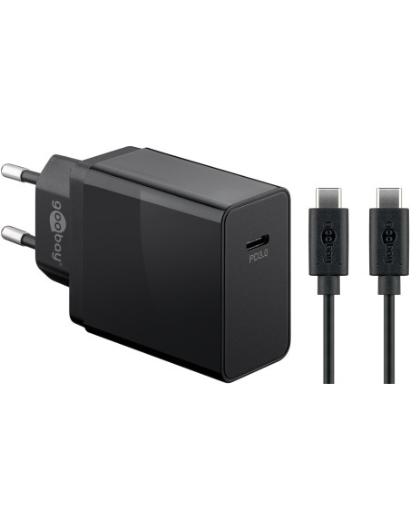 CARREGADOR USB-C 18W 3.0A 1.0MT PRETO - 500-44988