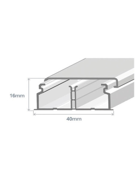 CALHA 40X16 ADESIVA BRANCA 10060FBR - 10060FBR