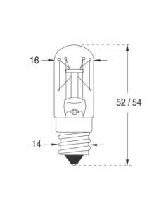 LAMPADA INCANDESCENTE E14 48V 5W Ø16X54MM ORBITEC E5338 - 60OR100621 2