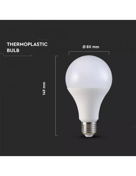 LAMPADA LED 20W A80 E27 3000K SAMSUNG V-TAC 237 - 8950237
