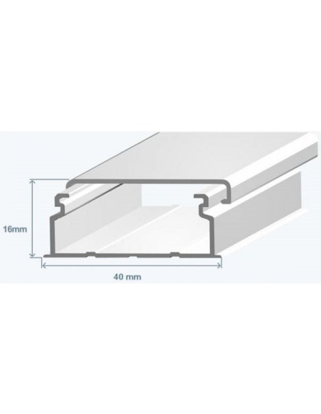 CALHA 40X16 S/DIVISORIA ADESIVA BRANCA 10160FBR - 10160FBR