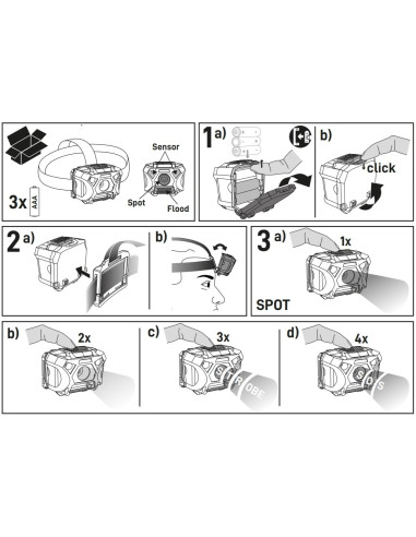 LANTERNA FRONTAL SENSOR H20 VARTA 18648 - VARTA18648
