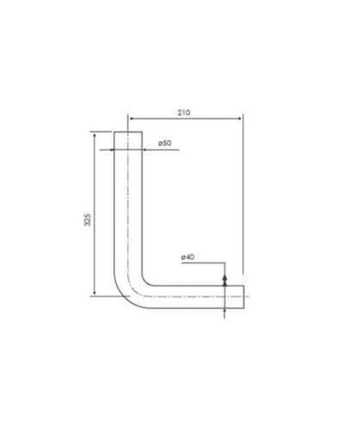 Curva descarga 50 x 40 mm para autoclismo branco OLI 490101 - 845320020080