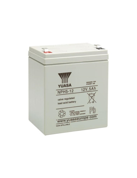 BATERIA CHUMBO 12V 5Ah 90x70x101mm YUASA NPH5-12 - NPH5-12