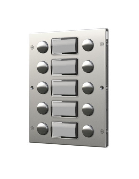 MÓDULO BOTONEIRA 5+5 BOTOES ACABAM. ALUMINIO VIDEX 8845D/A - VX-8845D/A