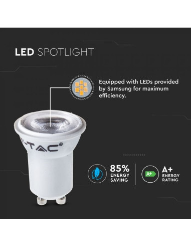 LAMPADA LED MR11 GU10 2W 6000K 38º SAMSUNG V-TAC 871 - 8950871