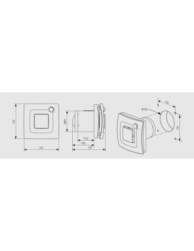EXAUSTOR DE WC SILENT DUAL 100 SOLER & PALAU 5210640600 - 5210640600