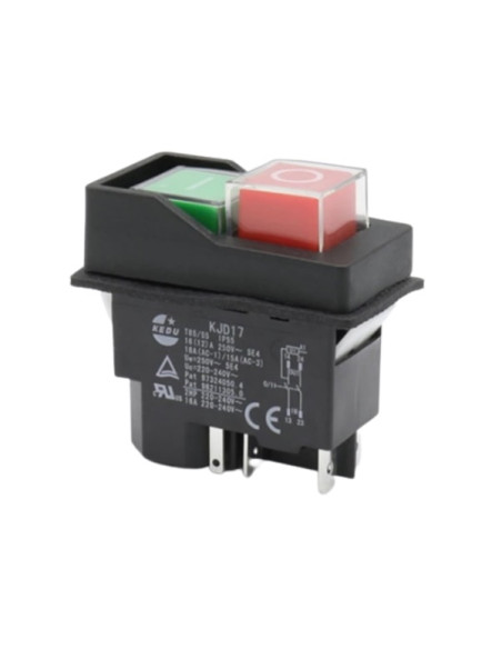 INTERRUPTOR DE PAINEL 16A 250Vac E-SWITCH KJD17-22413-112 - KJD17-22413-112