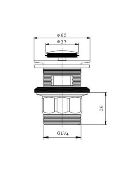 VÁLVULA CLIC CLAC CROMADA PARA BIDÉ - 845184010615