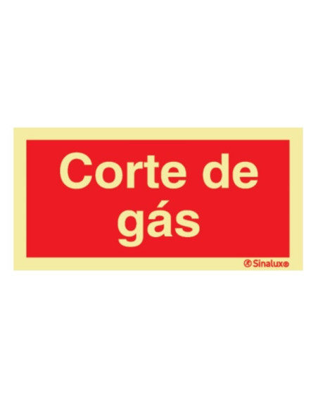 PLACA SINALUX "CORTE DE GÁS" P0818 200X100 - P0818F2010FTPT
