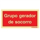 PLACA SINALUX "GRUPO GERADOR DE SOCORRO" P0896 200X100 - P0896F20101FTPT